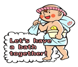 Daddy, please! Cute babies.(English) sticker #941619