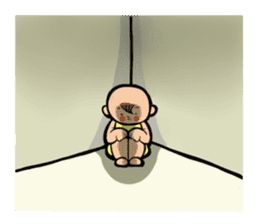 Daddy, please! Cute babies.(English) sticker #941621