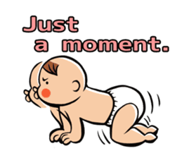 Daddy, please! Cute babies.(English) sticker #941623