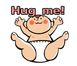 Daddy, please! Cute babies.(English) sticker #941624