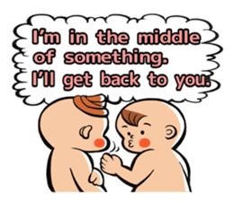 Daddy, please! Cute babies.(English) sticker #941625