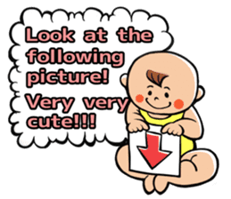 Daddy, please! Cute babies.(English) sticker #941626