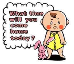 Daddy, please! Cute babies.(English) sticker #941627