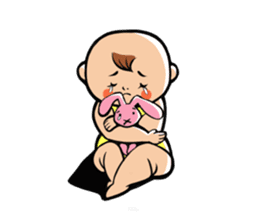 Daddy, please! Cute babies.(English) sticker #941629