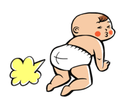 Daddy, please! Cute babies.(English) sticker #941631