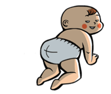 Daddy, please! Cute babies.(English) sticker #941632