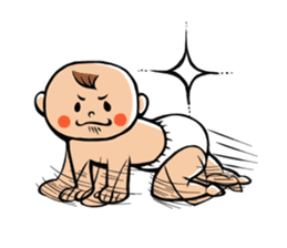 Daddy, please! Cute babies.(English) sticker #941633