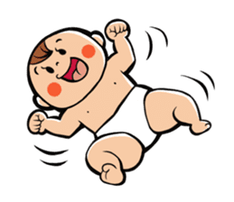 Daddy, please! Cute babies.(English) sticker #941634