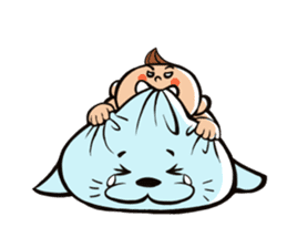 Daddy, please! Cute babies.(English) sticker #941636