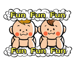 Daddy, please! Cute babies.(English) sticker #941640