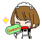 kawaii maid "mirinia." sticker #942416