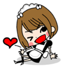 kawaii maid "mirinia." sticker #942419