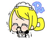 kawaii maid "mirinia." sticker #942438