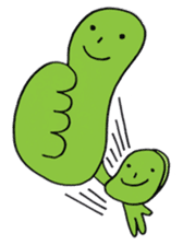 Mameo the broad bean boy sticker #944798