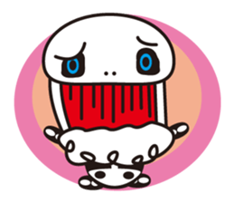 Character of a small bone sticker #945820
