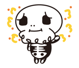 Character of a small bone sticker #945825