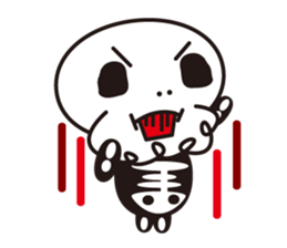 Character of a small bone sticker #945828