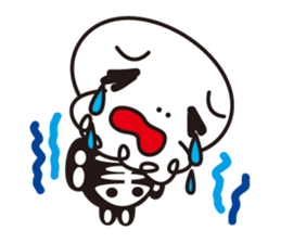 Character of a small bone sticker #945830