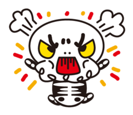 Character of a small bone sticker #945832