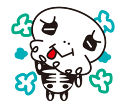 Character of a small bone sticker #945838