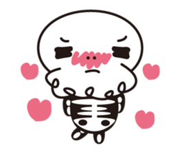 Character of a small bone sticker #945842