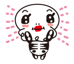 Character of a small bone sticker #945845