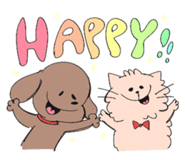 Cats and dogs a good friend sticker #947129