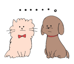 Cats and dogs a good friend sticker #947140