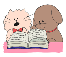 Cats and dogs a good friend sticker #947155