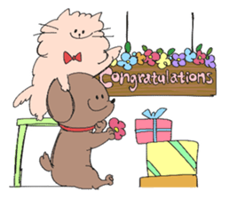 Cats and dogs a good friend sticker #947166