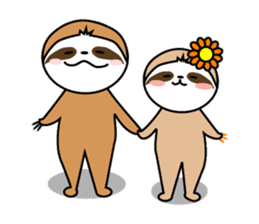 cute sloths Jack&Mary sticker #947556