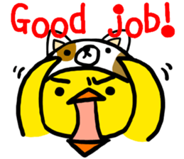 Headdress dog English version sticker #948693