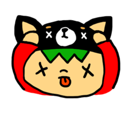 Headdress dog English version sticker #948700