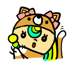 Headdress dog English version sticker #948706