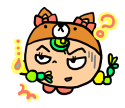 Headdress dog English version sticker #948712