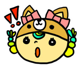 Headdress dog English version sticker #948714