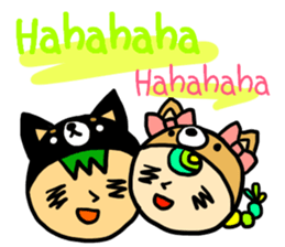 Headdress dog English version sticker #948717