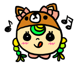 Headdress dog English version sticker #948718