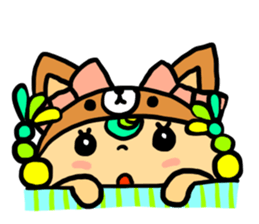 Headdress dog English version sticker #948723