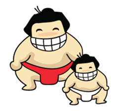 Sumo Dad and Sumo Son - English sticker #949167