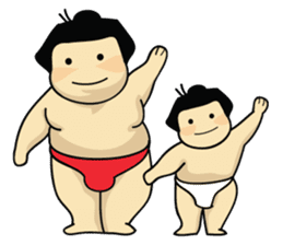 Sumo Dad and Sumo Son - English sticker #949170