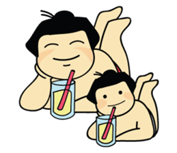 Sumo Dad and Sumo Son - English sticker #949175