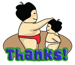 Sumo Dad and Sumo Son - English sticker #949176