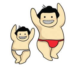 Sumo Dad and Sumo Son - English sticker #949179