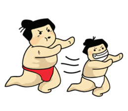 Sumo Dad and Sumo Son - English sticker #949181