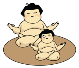 Sumo Dad and Sumo Son - English sticker #949183