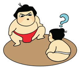 Sumo Dad and Sumo Son - English sticker #949184