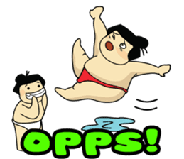 Sumo Dad and Sumo Son - English sticker #949185