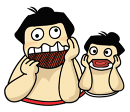 Sumo Dad and Sumo Son - English sticker #949187