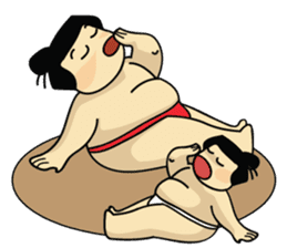 Sumo Dad and Sumo Son - English sticker #949194